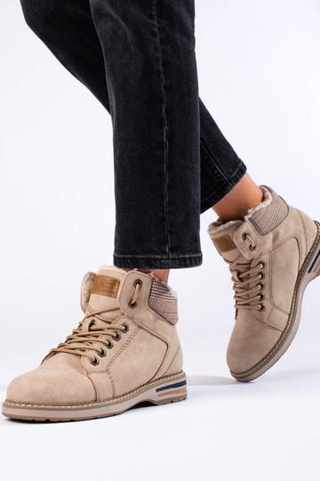 Botas femininas bege com... 2