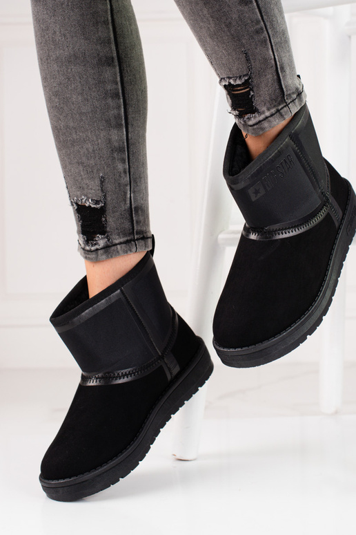 Botas de neve femininas de camurça...