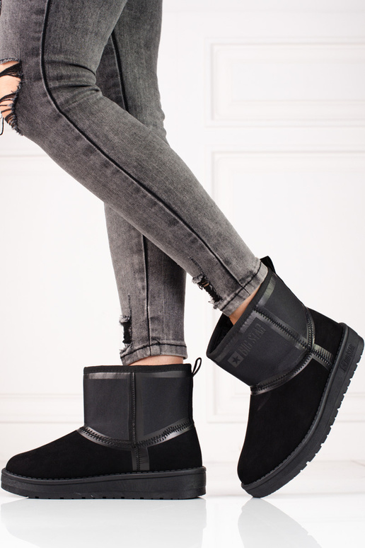 Botas de neve femininas de camurça...