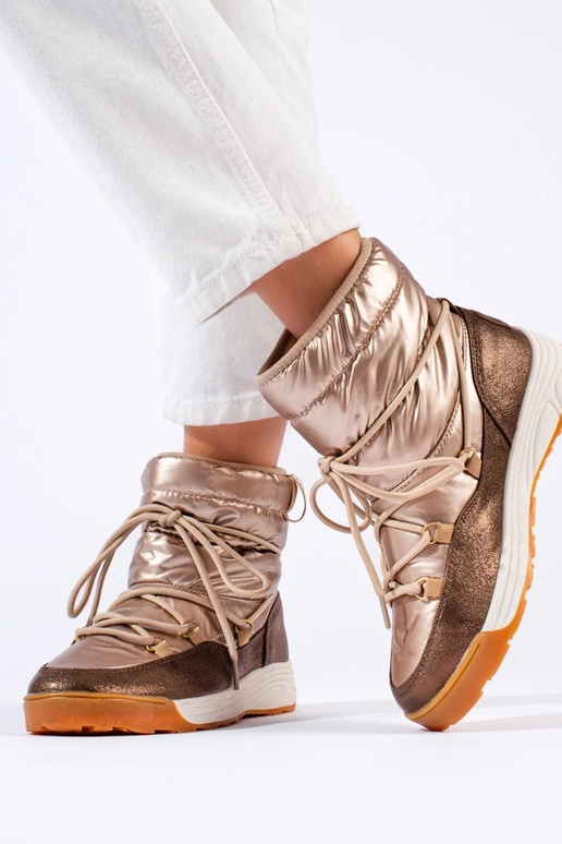 Botas curtas de neve douradas BIG...