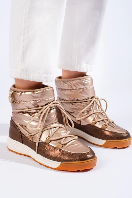 Botas curtas de neve douradas BIG...
