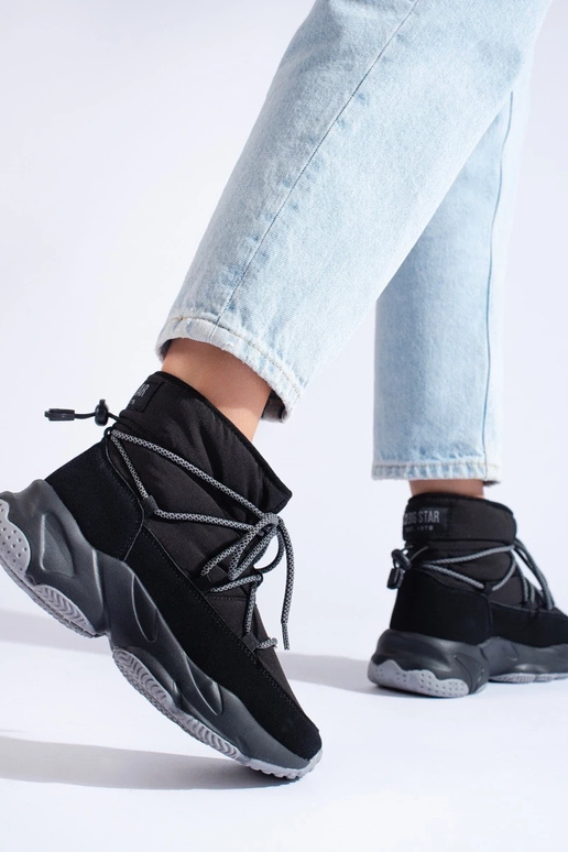 botas de neve femininas pretas BIG...