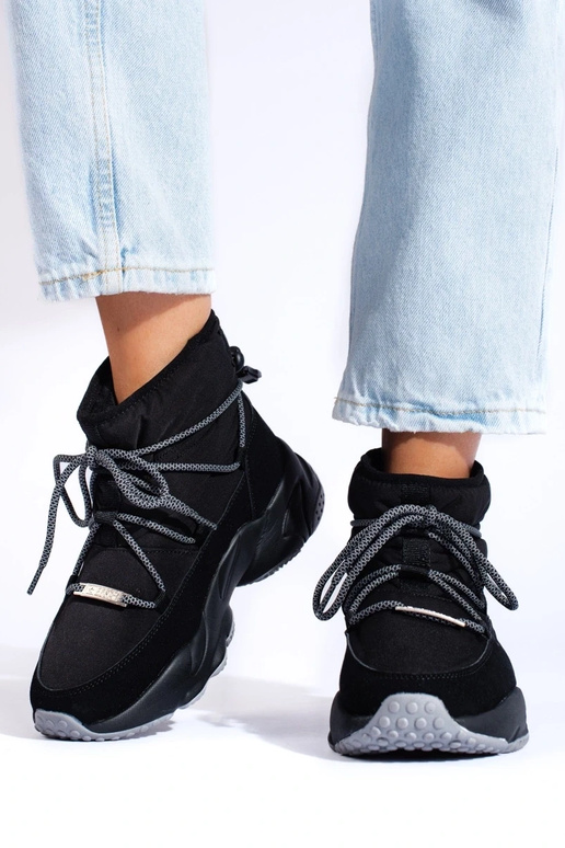 botas de neve femininas pretas BIG...