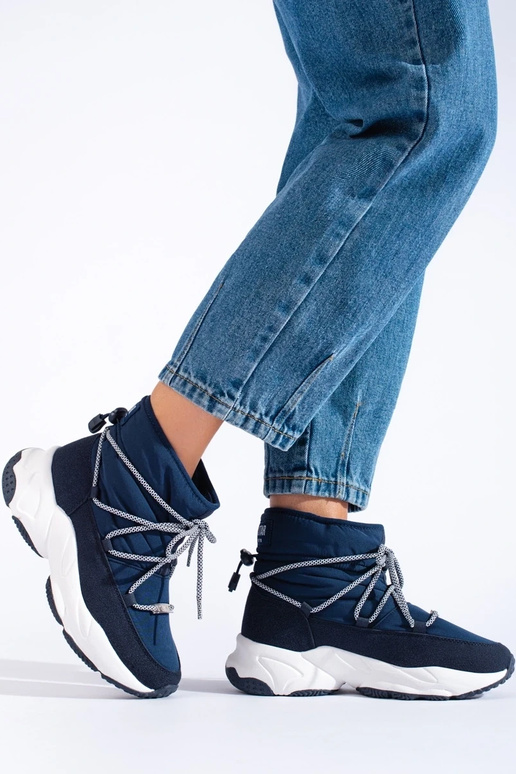 botas de neve femininas azuis escuras...