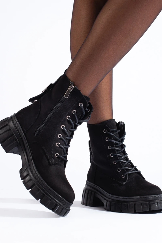 botas de camurça com plataforma... botas de camurça com plataforma...