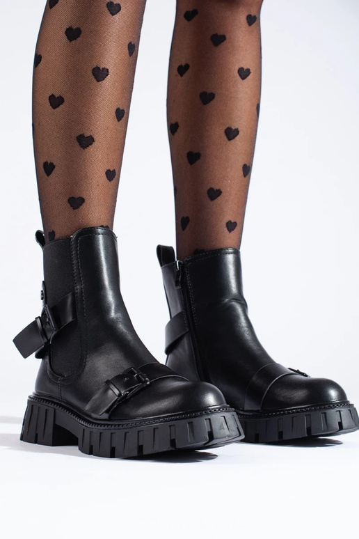 Sapatos femininos com plataforma na...