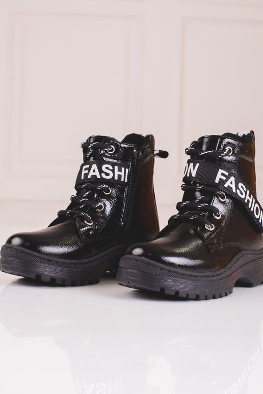 Botas meninas Potocki fashion cor preta