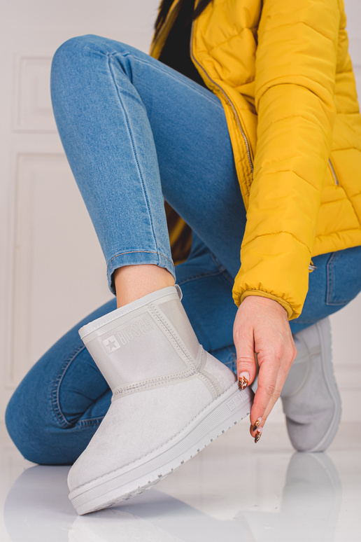 botas de neve femininas cinza curtas...