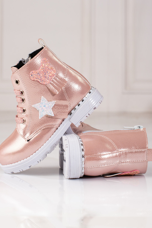 Botas rosa para meninas