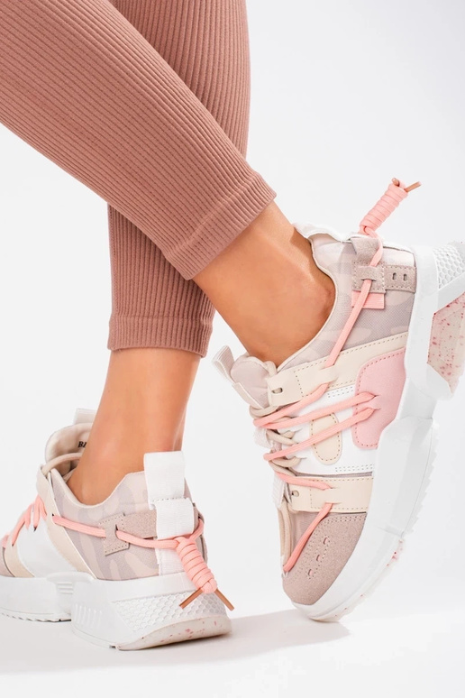 cor rosa tênis modelo sapatos Shelovet