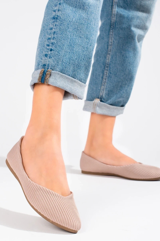 bailarinas têxteis Vinceza bege