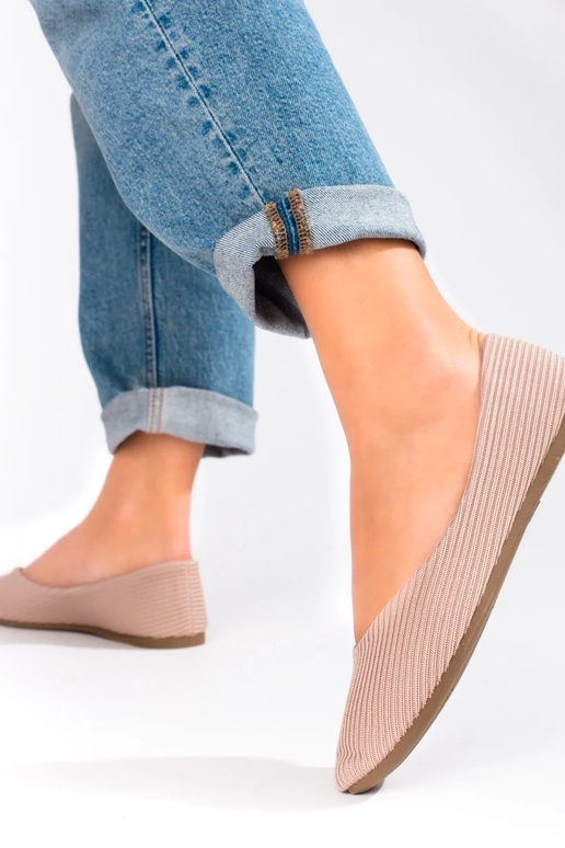 bailarinas têxteis Vinceza bege