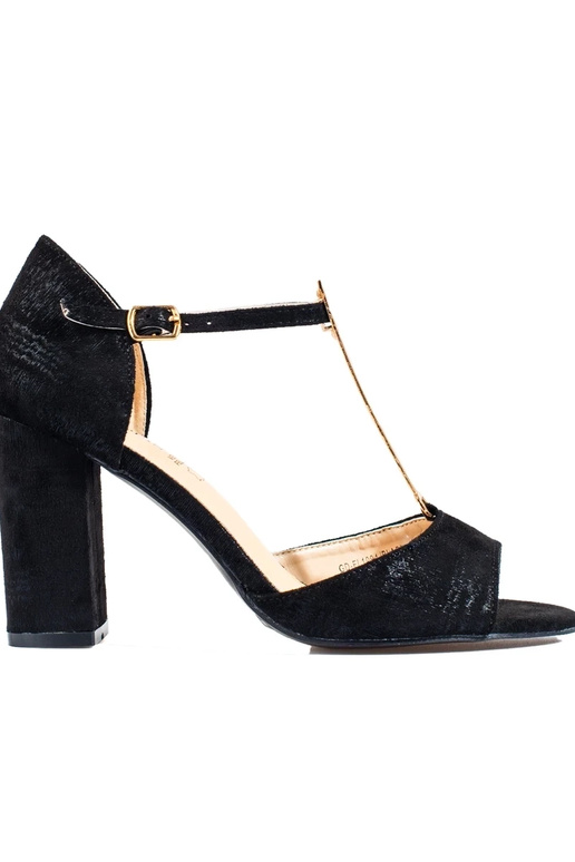 sandálias pretas com salto alto Shelovet sandálias pretas com salto alto Shelovet