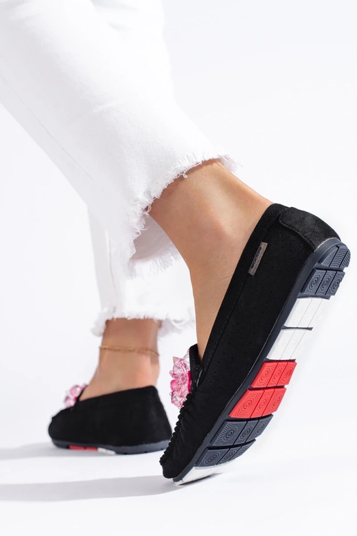 Mocassins de camurça preta Shelovet Mocassins de camurça preta Shelovet