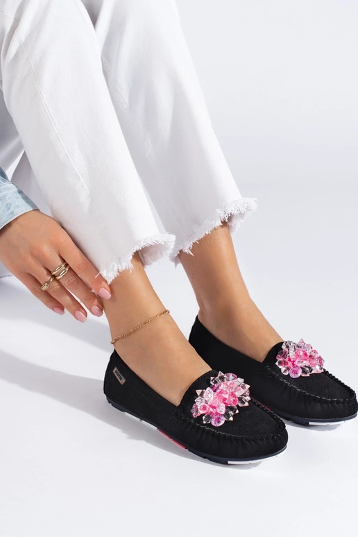 Mocassins de camurça preta Shelovet Mocassins de camurça preta Shelovet