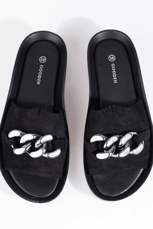 Chinelos pretos com plataforma... Chinelos pretos com plataforma...