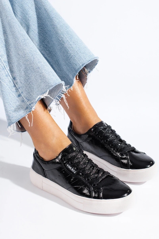 cor preta pele mulheres sapato Vinceza cor preta pele mulheres sapato Vinceza