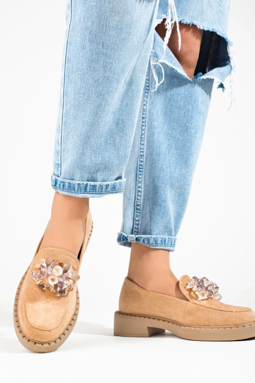 mocassins de camurça bege... 2