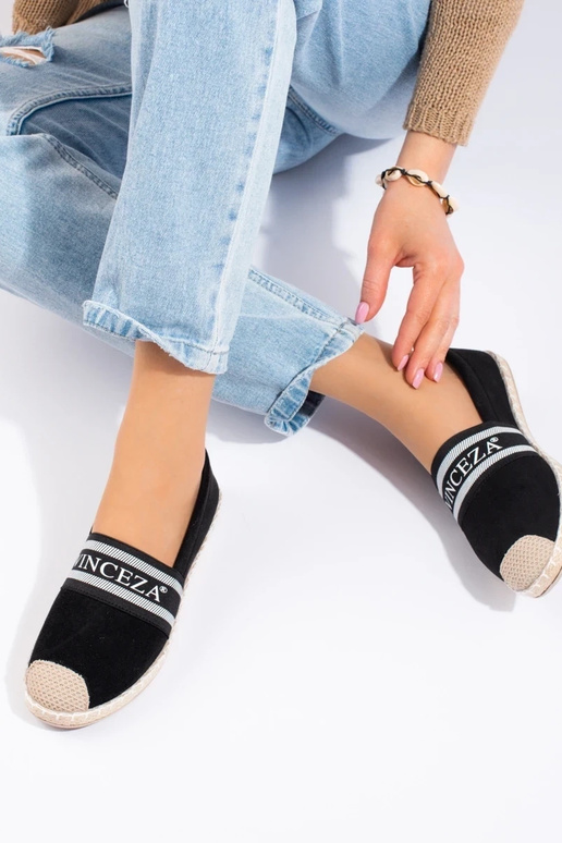 alpercata de camurça preta Vinceza alpercata de camurça preta Vinceza