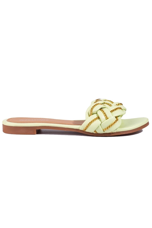 Chinelos estilo elegante com corrente... Chinelos estilo elegante com corrente...