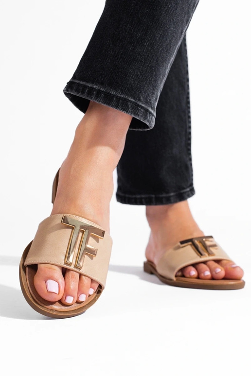 Chinelos bege Potocki