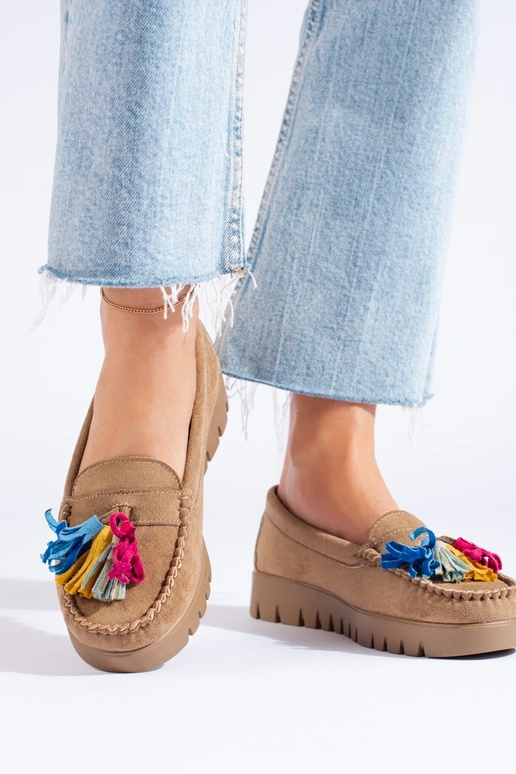 mocassins de camurça marrom boho Potocki mocassins de camurça marrom boho Potocki