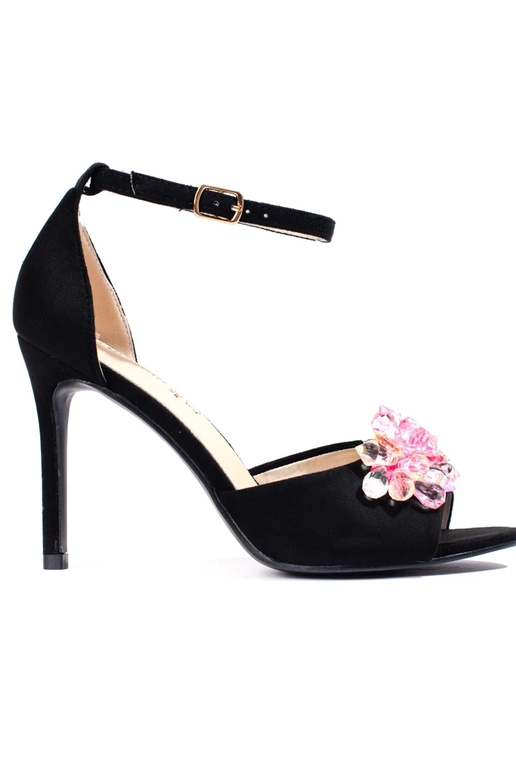 sandálias pretas com salto alto Shelovet sandálias pretas com salto alto Shelovet