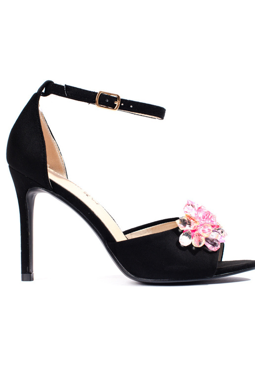 sandálias pretas com salto alto Shelovet sandálias pretas com salto alto Shelovet