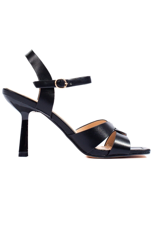 sandálias de salto preto Shelovet sandálias de salto preto Shelovet