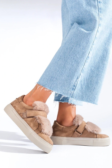 botas de camurça bege com... 2