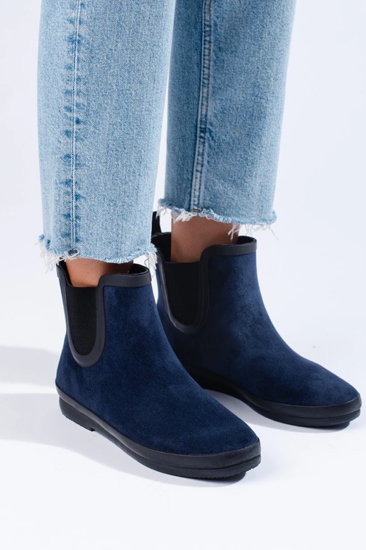 botas de camurça de borracha com...