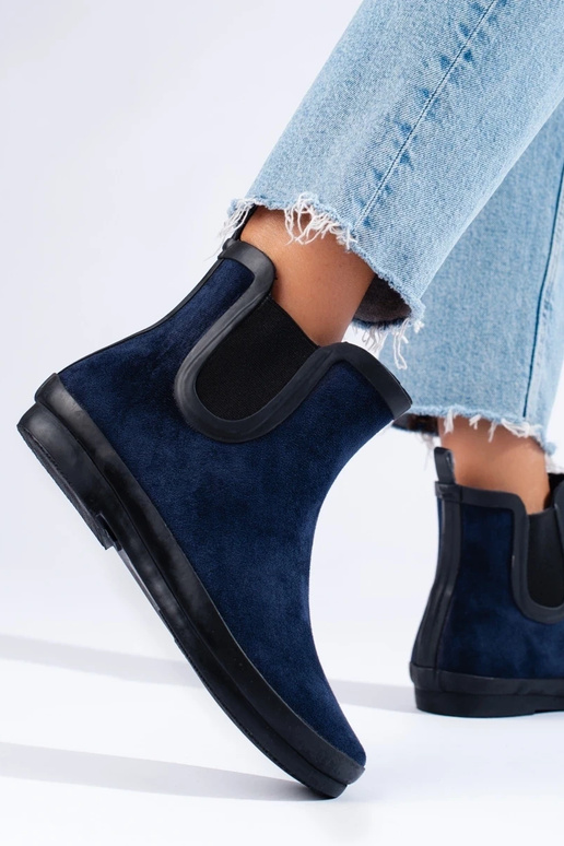 botas de camurça de borracha com...