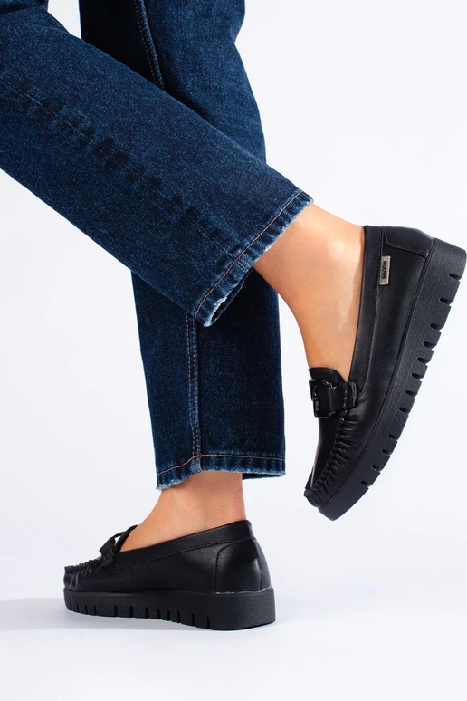 Mocassins couro ecológico cor preta... Mocassins couro ecológico cor preta...