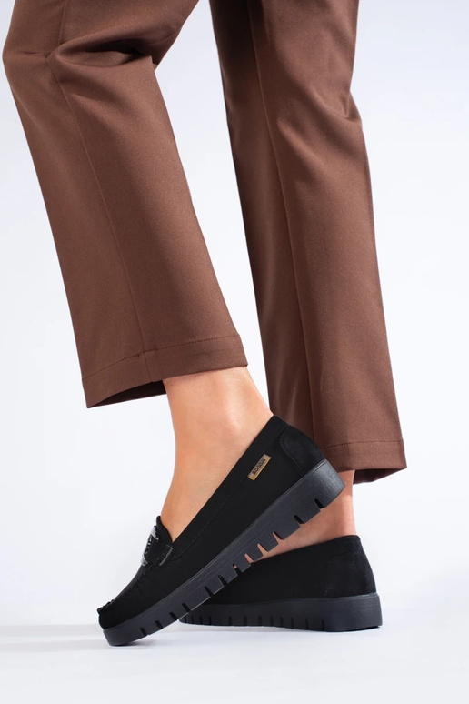 Mocassins Shelovet de salto grosso em... Mocassins Shelovet de salto grosso em...