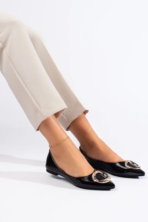 Bailarinas Shelovet com efeito verniz Bailarinas Shelovet com efeito verniz