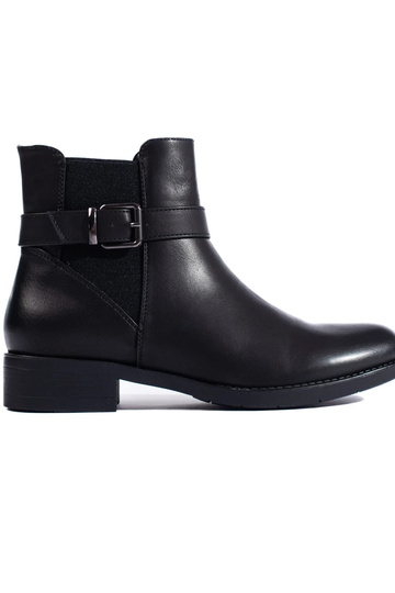 Bota feminina preta com...