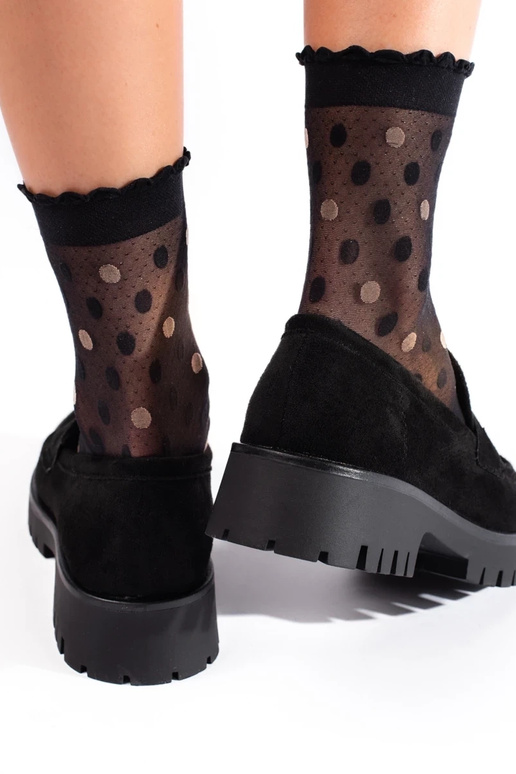 mocassins de camurça com salto enorme... mocassins de camurça com salto enorme...