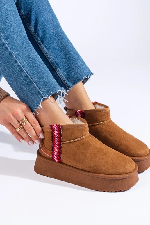 feito de camurça Botas de neve...