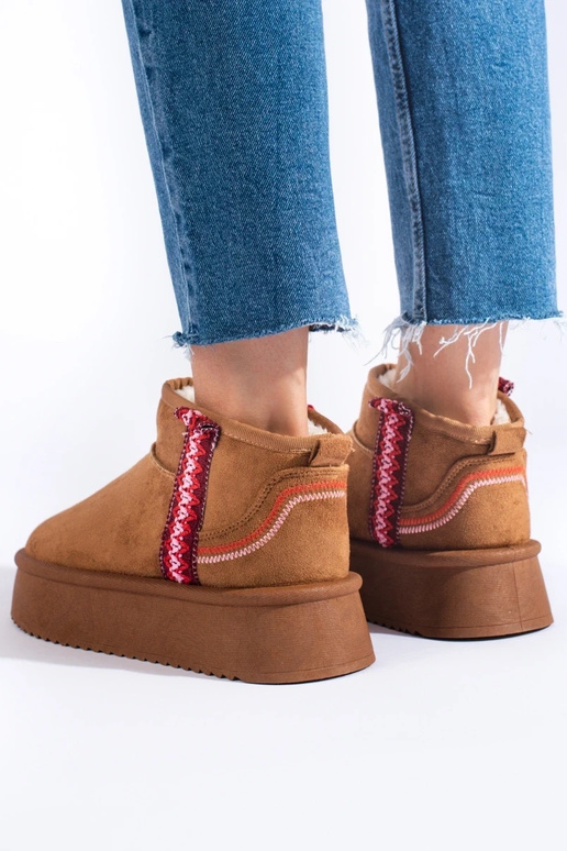 feito de camurça Botas de neve...