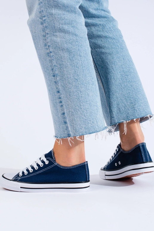 Modelo clássico de sapato azul