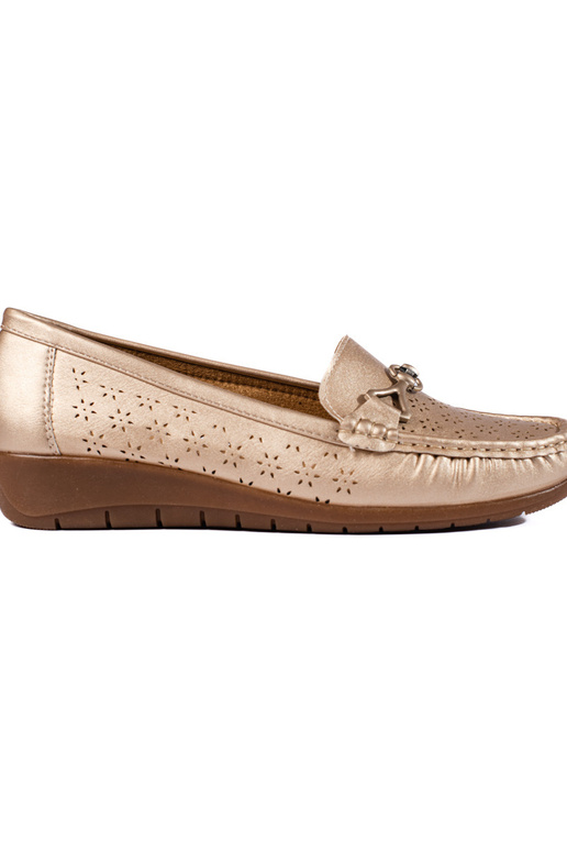 mocassins femininos dourados