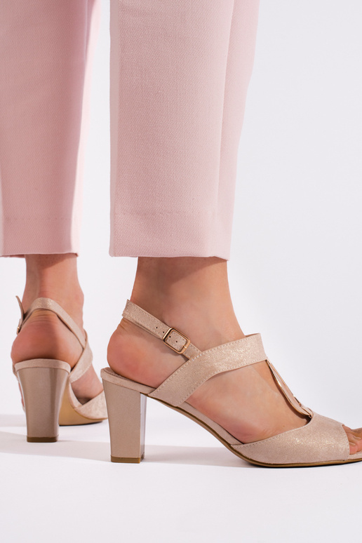sandálias de salto dourado sandálias de salto dourado