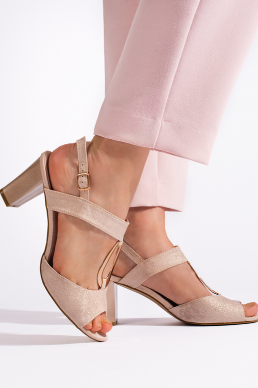 sandálias de salto dourado sandálias de salto dourado