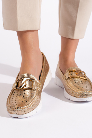 mocassins femininos dourados 2