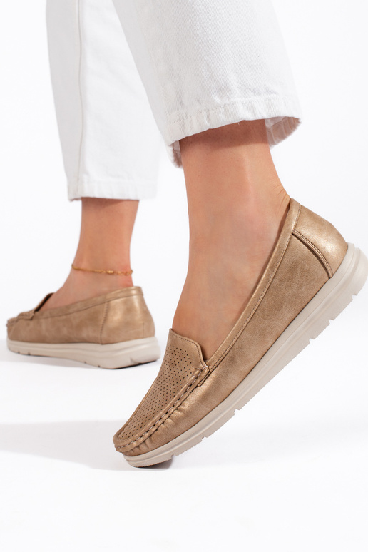 mocassins femininos dourados mocassins femininos dourados