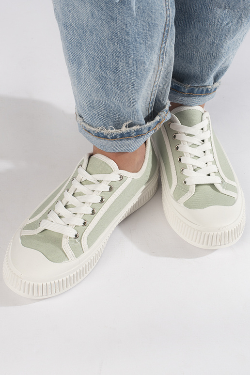 Sapatos femininos verdes claros com...