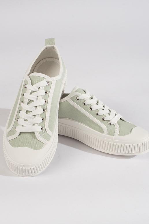 Sapatos femininos verdes claros com...