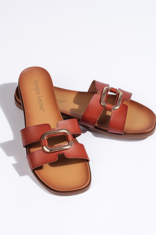 chinelos marrons Sergio Leone