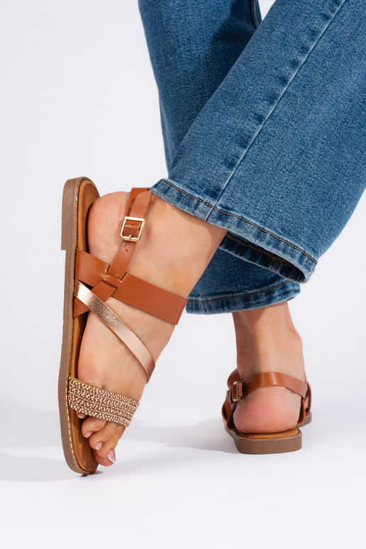 sandálias marrons de Sergio Leone sandálias marrons de Sergio Leone