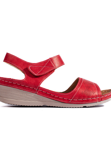 sandálias vermelhas